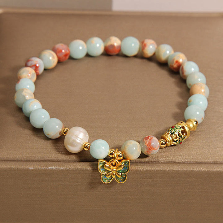 Bracelet de richesse en perles de pierre de Shoushan Buddha Stones