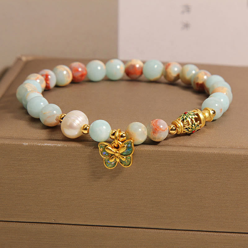 Bracelet de richesse en perles de pierre de Shoushan Buddha Stones