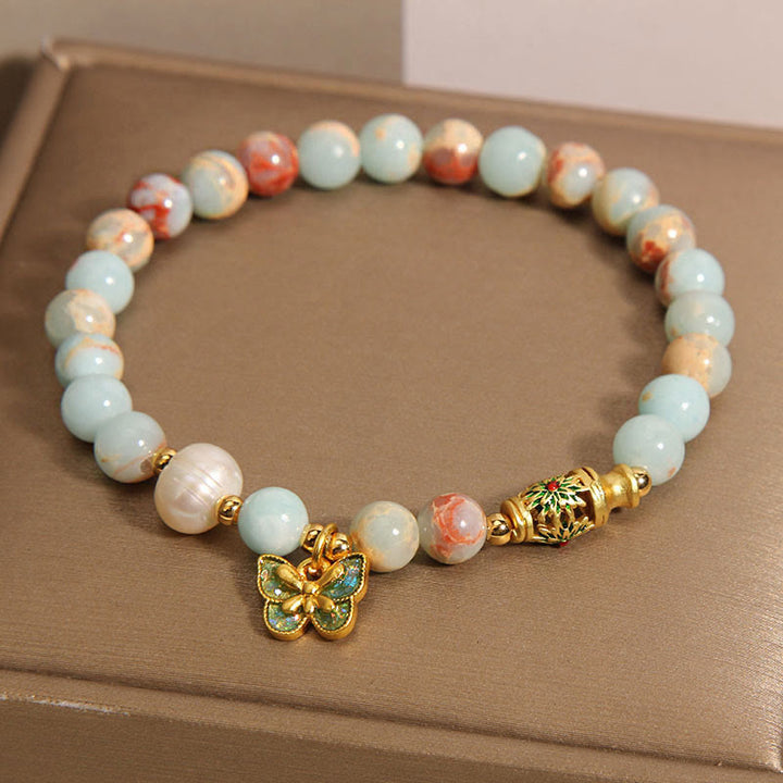 Bracelet de richesse en perles de pierre de Shoushan Buddha Stones