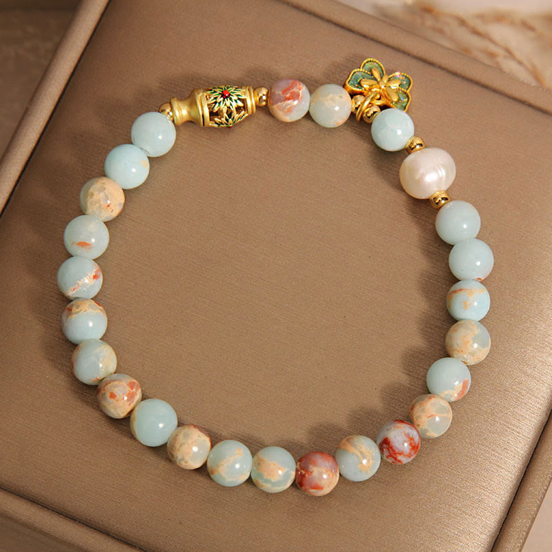 Bracelet de richesse en perles de pierre de Shoushan Buddha Stones