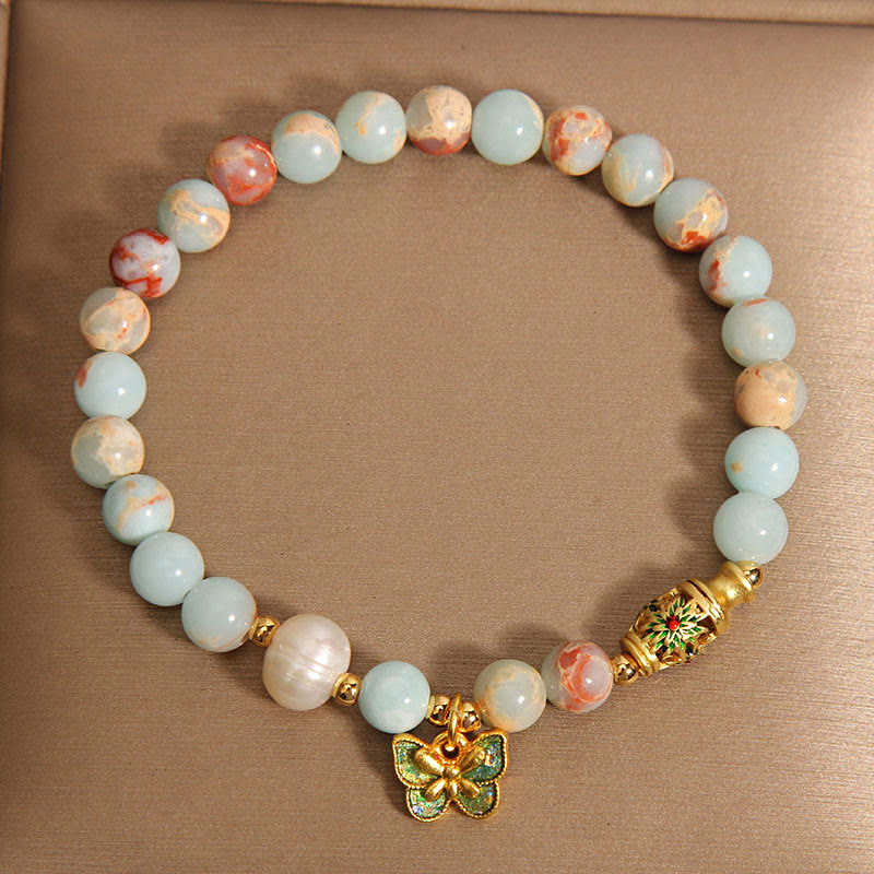 Bracelet de richesse en perles de pierre de Shoushan Buddha Stones
