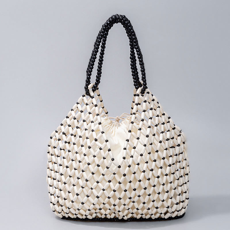 Sac à bandoulière en perles de bois tissées à la main Buddha Stones