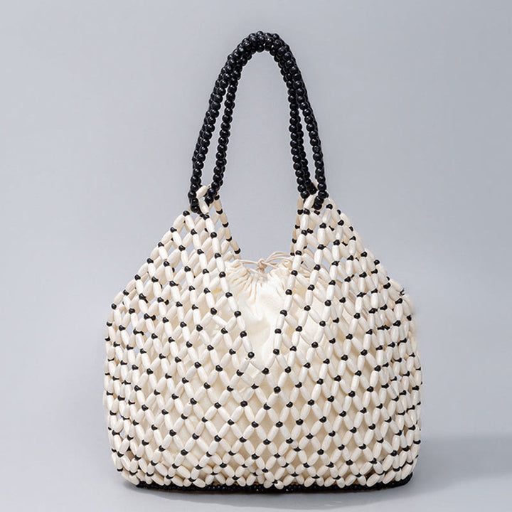 Sac à bandoulière en perles de bois tissées à la main Buddha Stones