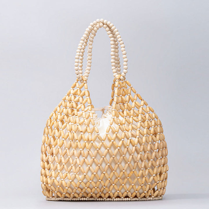 Sac à bandoulière en perles de bois tissées à la main Buddha Stones