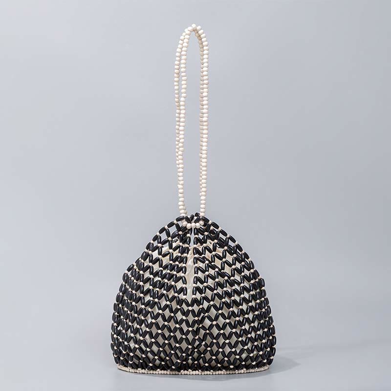 Sac à bandoulière en perles de bois tissées à la main Buddha Stones