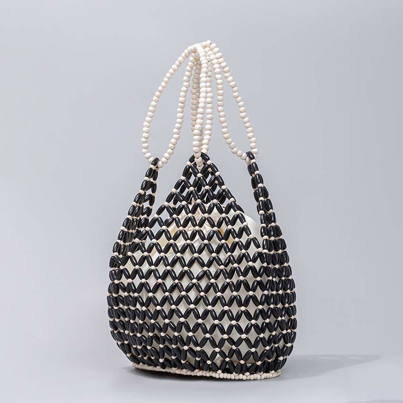 Sac à bandoulière en perles de bois tissées à la main Buddha Stones