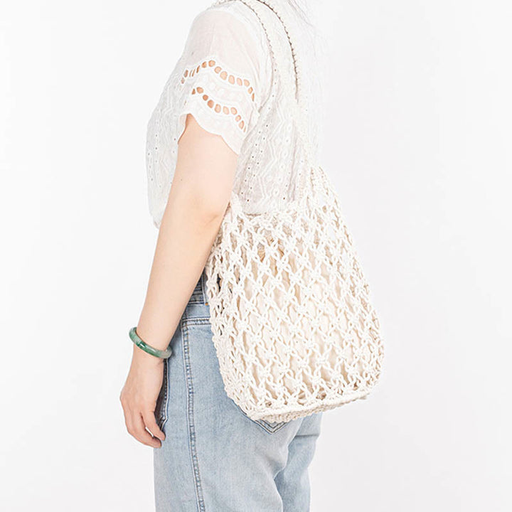 Sac à bandoulière en fil de coton tissé à la main Buddha Stones