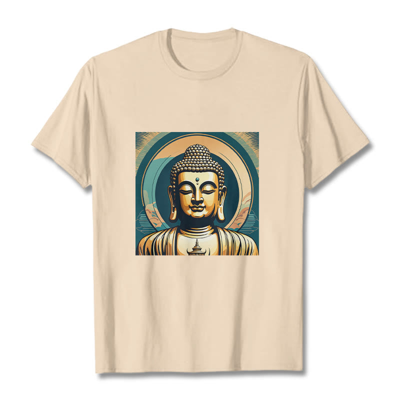 T-shirt Bouddha doré Aura Buddha Stones - Bisque - 2XL - image 7