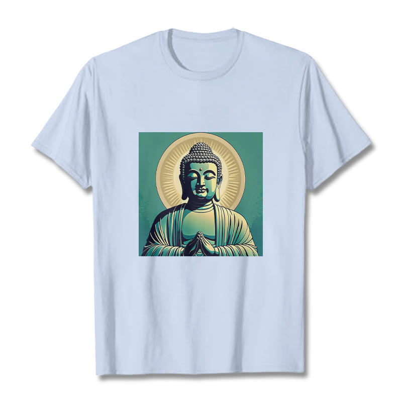 T-shirt Buddha Stones Aura Vert - Cyan clair - 2XL - image 18