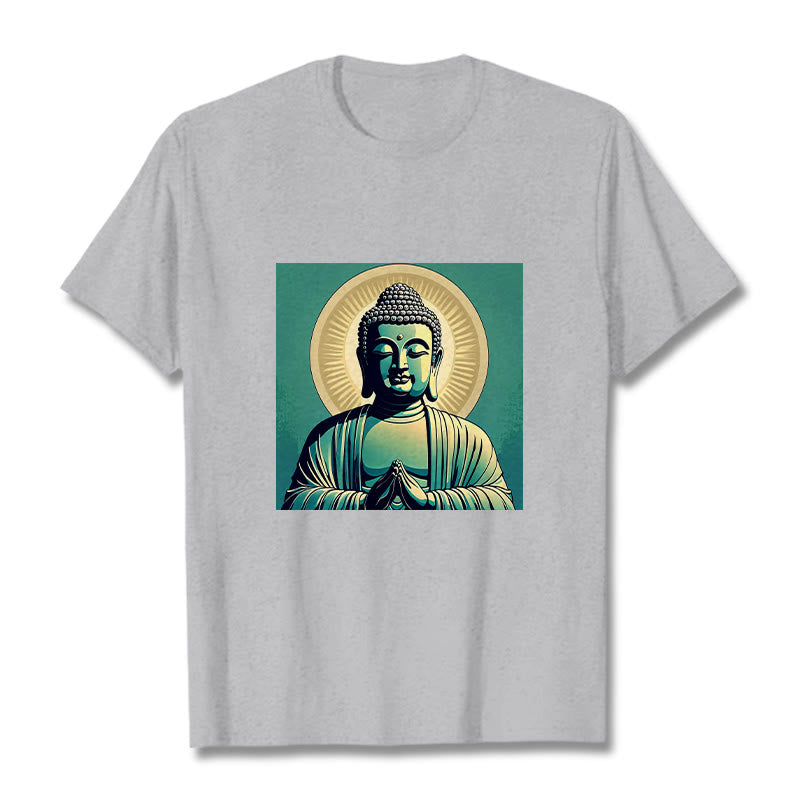 T-shirt Buddha Stones Aura Vert - Gris clair - 2XL - image 19