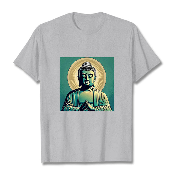 T-shirt Buddha Stones Aura Vert - Gris clair - 2XL - image 19
