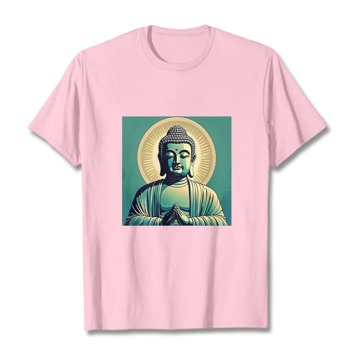 T-shirt Buddha Stones Aura Vert - Rose clair - 2XL - image 14
