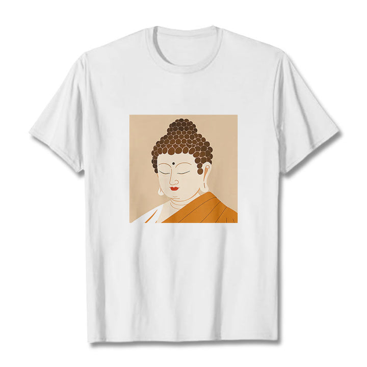 T-shirt Buddha Stones Fermez les yeux et détendez-vous - Blanc - 2XL - image 1