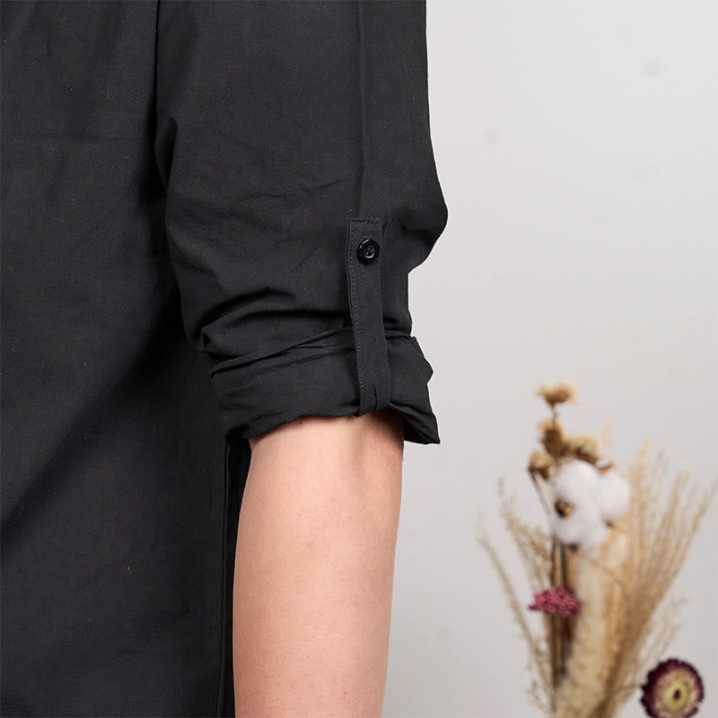 T-shirt à manches trois-quarts pour homme avec Buddha Stones de couleur unie - image 4