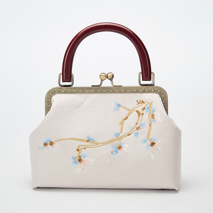Sac à main brodé de fleurs et de Buddha Stones Sac à bandoulière