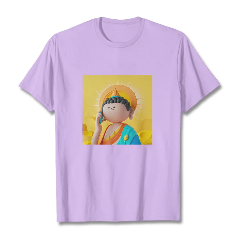 T-shirt Buddha Stones Bouddha décroche le téléphone - Prune - 2XL - image 16
