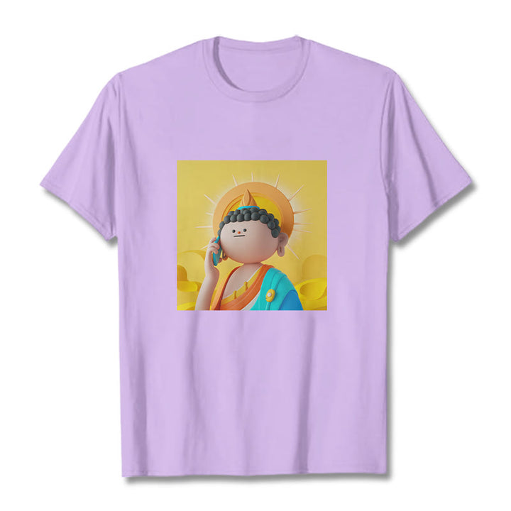 T-shirt Buddha Stones Bouddha décroche le téléphone - Prune - 2XL - image 16
