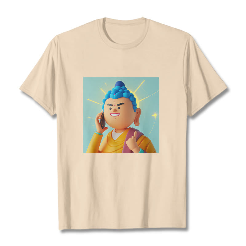 T-shirt drôle de dessin animé Buddha Stones - Bisque - 2XL - image 13
