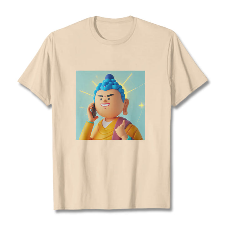 T-shirt drôle de dessin animé Buddha Stones - Bisque - 2XL - image 13
