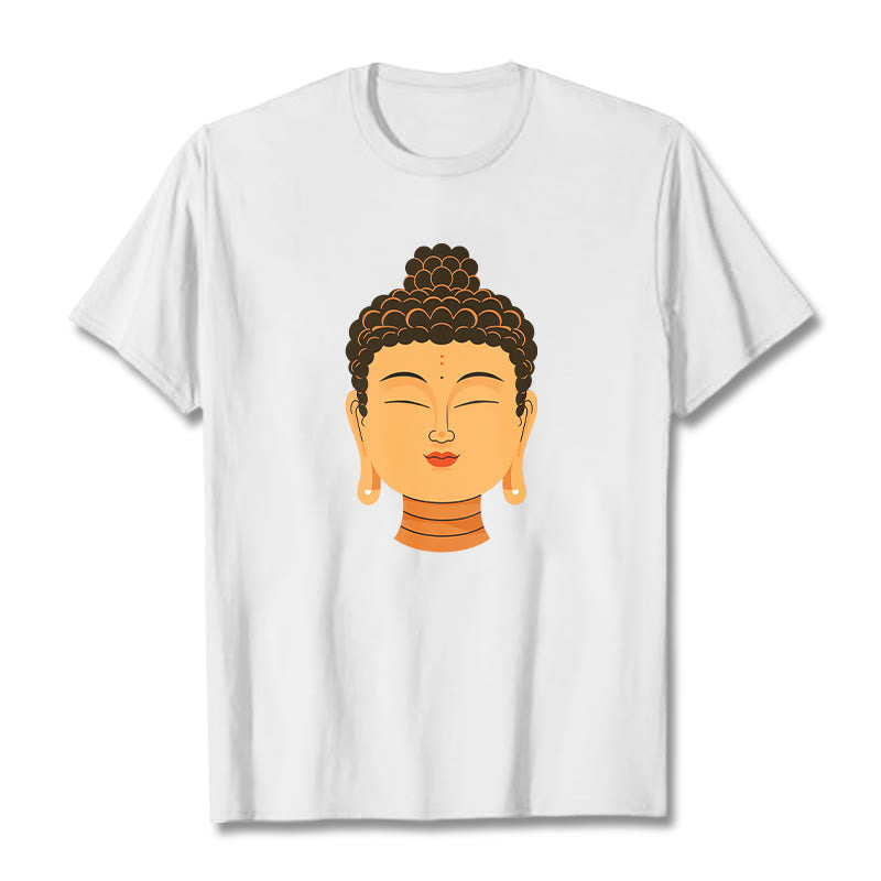 T-shirt Bouddha de méditation béni avec Buddha Stones - Blanc - 2XL - image 1