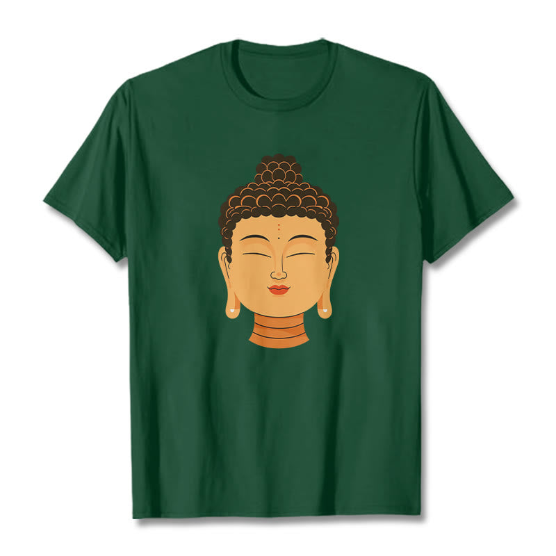 T-shirt Bouddha de méditation béni avec Buddha Stones - Vert forêt - 2XL - image 3