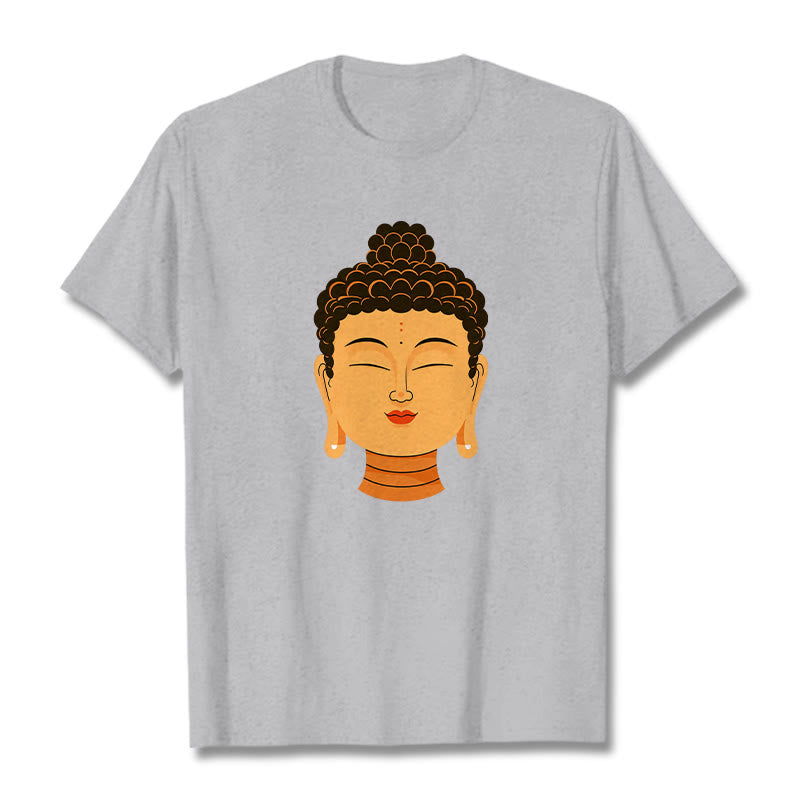 T-shirt Bouddha de méditation béni avec Buddha Stones - Gris clair - 2XL - image 19
