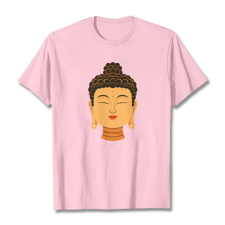 T-shirt Bouddha de méditation béni avec Buddha Stones - Rose clair - 2XL - image 10