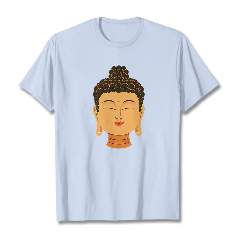 T-shirt Bouddha de méditation béni avec Buddha Stones - Cyan clair - 2XL - image 9