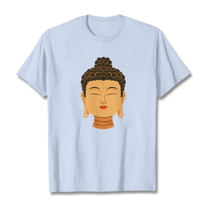 T-shirt Bouddha de méditation béni avec Buddha Stones - Cyan clair - 2XL - image 9