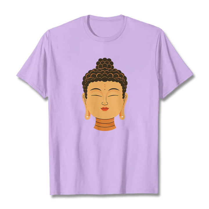 T-shirt Bouddha de méditation béni avec Buddha Stones - Prune - 2XL - image 13