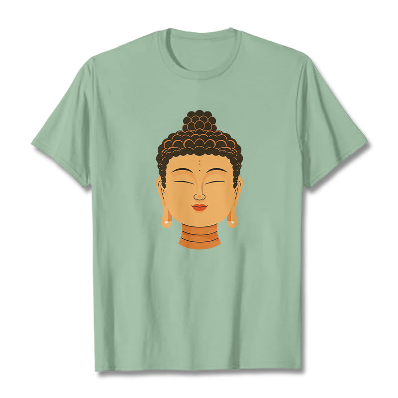T-shirt Bouddha de méditation béni avec Buddha Stones - Vert pâle - 2XL - image 15