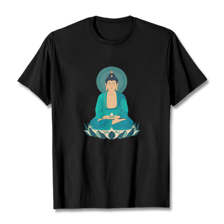 T-shirt Bouddha Buddha Stones Lotus Méditation Bouddha - Noir - 2XL - image 9