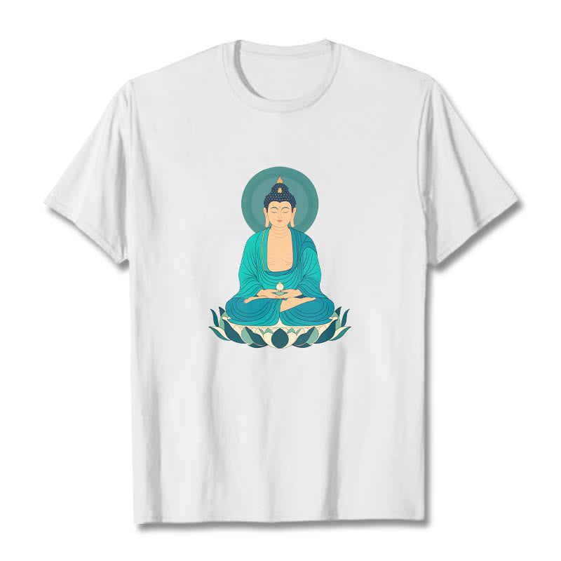 T-shirt Bouddha Buddha Stones Lotus Méditation Bouddha - Blanc - 2XL - image 5