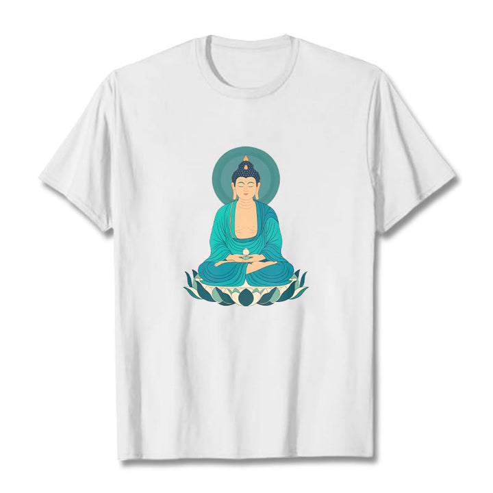 T-shirt Bouddha Buddha Stones Lotus Méditation Bouddha - Blanc - 2XL - image 5