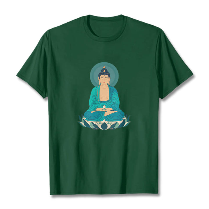 T-shirt Bouddha Buddha Stones Lotus Méditation Bouddha - Forêt Verte - 2XL - image 3