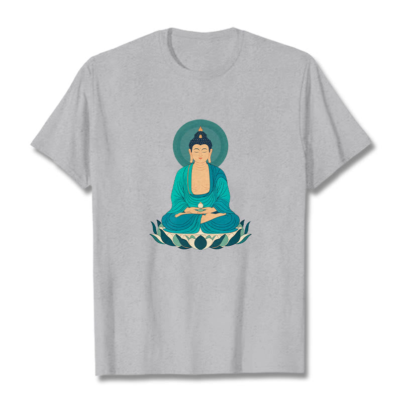 T-shirt Bouddha Buddha Stones Lotus Méditation Bouddha - Gris clair - 2XL - image 19