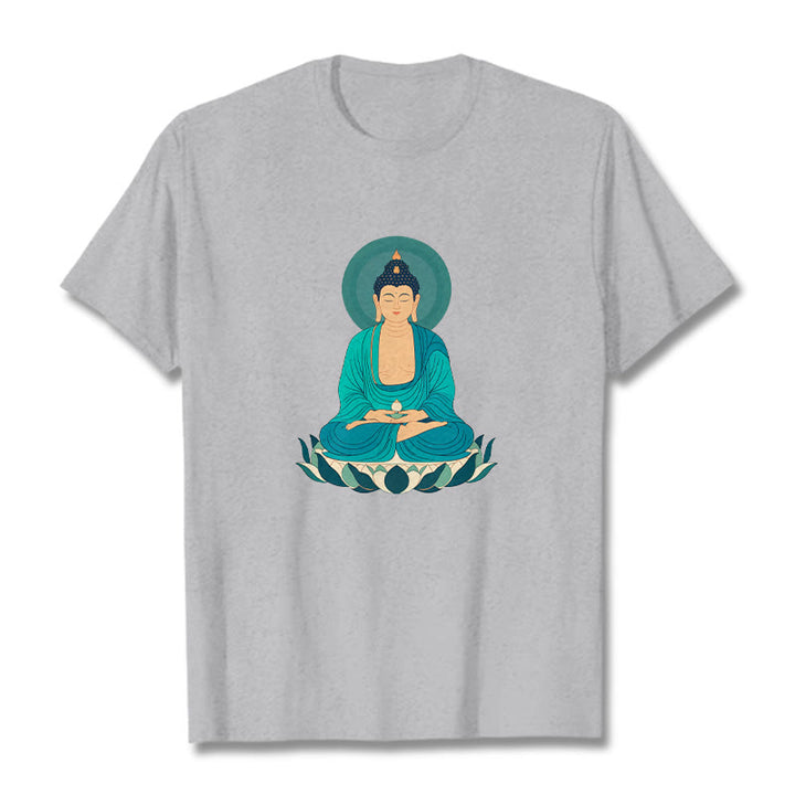 T-shirt Bouddha Buddha Stones Lotus Méditation Bouddha - Gris clair - 2XL - image 19