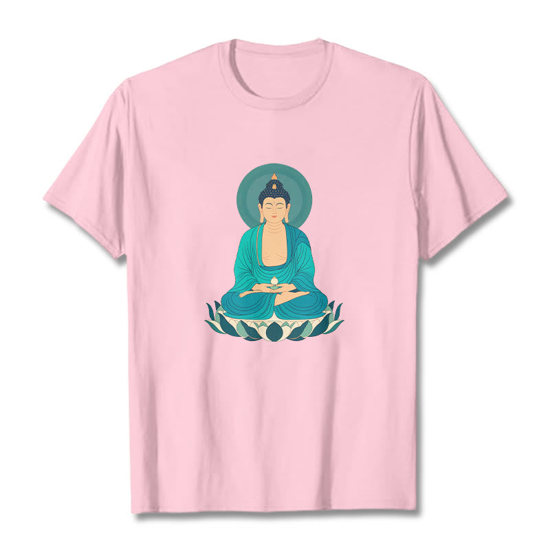 T-shirt Bouddha Buddha Stones Lotus Méditation Bouddha - Rose clair - 2XL - image 13