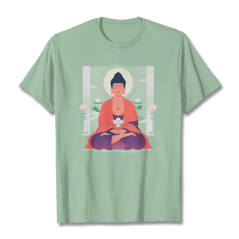 T-shirt Bouddha Buddha Stones Lotus Méditation Bouddha - Vert pâle - 2XL - image 15