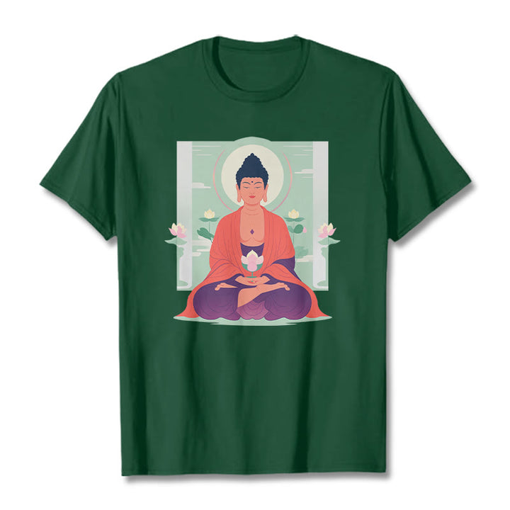 T-shirt Bouddha Buddha Stones Lotus Méditation Bouddha - Forêt Verte - 2XL - image 4