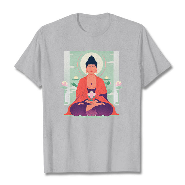 T-shirt Bouddha Buddha Stones Lotus Méditation Bouddha - Gris clair - 2XL - image 19