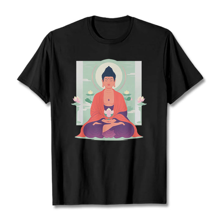 T-shirt Bouddha Buddha Stones Lotus Méditation Bouddha - Noir - 2XL - image 7