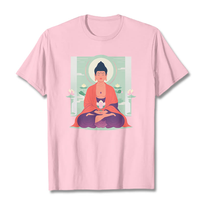T-shirt Bouddha Buddha Stones Lotus Méditation Bouddha - Rose clair - 2XL - image 11