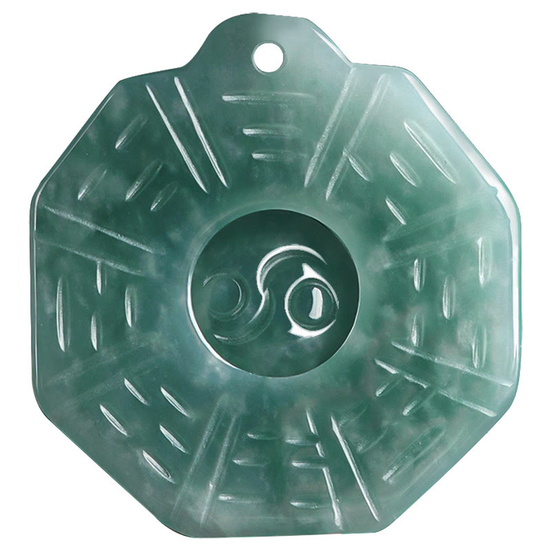 Collier pendentif de prospérité Feng Shui Bagua Yin Yang en Buddha Stones en jade naturel - image 10