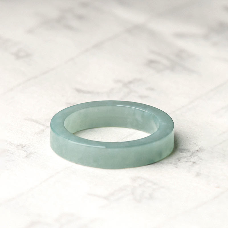 Bague de prospérité et de chance en jade naturel Buddha Stones