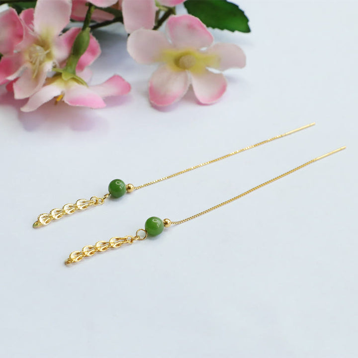 Buddha Stones en argent sterling 925 avec perles de jade cyan Hetian naturelles et queue de phénix porte-bonheur - image 7