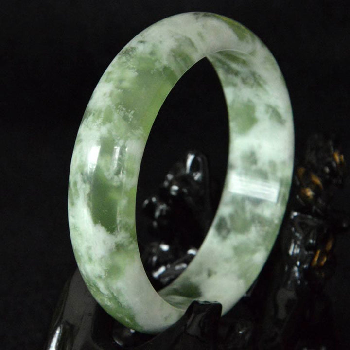 Bracelet de prospérité en jade naturel Buddha Stones