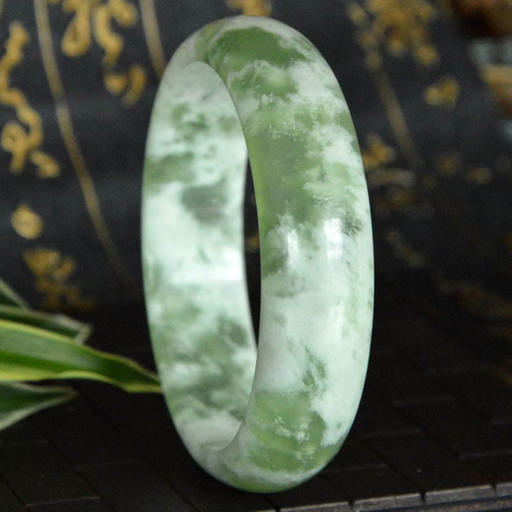 Bracelet de prospérité en jade naturel Buddha Stones