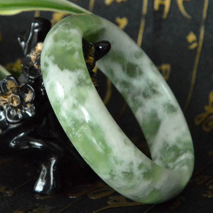 Bracelet de prospérité en jade naturel Buddha Stones