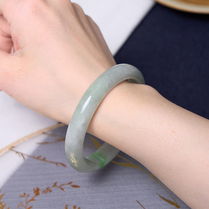 Lot de bracelets en jade vert Buddha Stones porte-bonheur